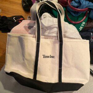 NWT Time Inc Canvas Travel Tote Bag